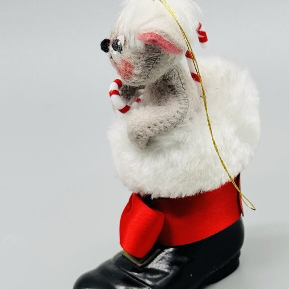 Annalee Special Delivery Santa Boot Mouse Ornament Eyes Open 4 inch 2005 - Picture 4 of 6